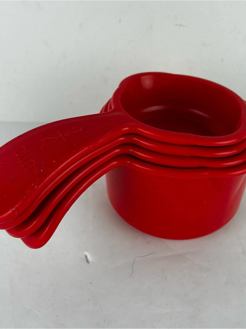 Tupperware Red Measuring Mates Cups Set of 4 Replacements (?)